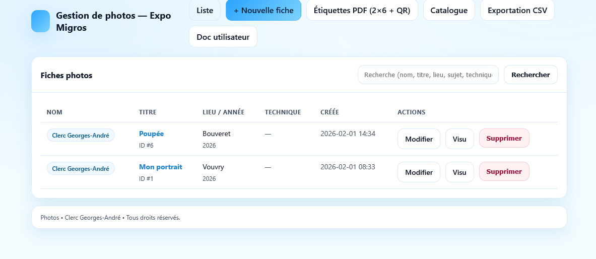 Illustration du projet :  Exposition Migros Vaud  